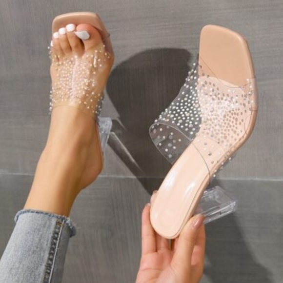 Rouge Helium Shoes - ROUGE HELIUM | clear diamond sandals
